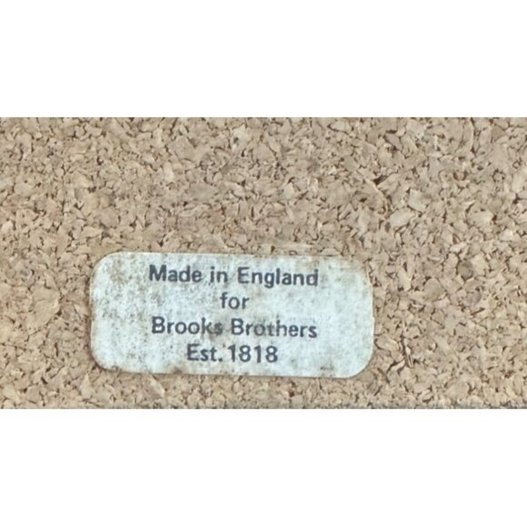 Set Of 4 Vintage Brooks Brothers Cork Back Nautical Ship Art Coasters England - Picture 6 of 6